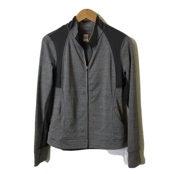 Lucy Tech Women's Athletic Full Zip Gray Jacket M - Picture 1 of 12